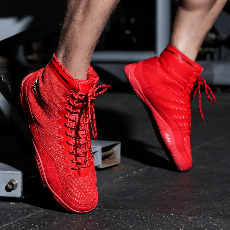 Męskie buty zapaśnicze boks podnoszenie ciężarów buty męskie lekkie jesienne buty bokserskie sportowe trampki na trening kulturystyczny
