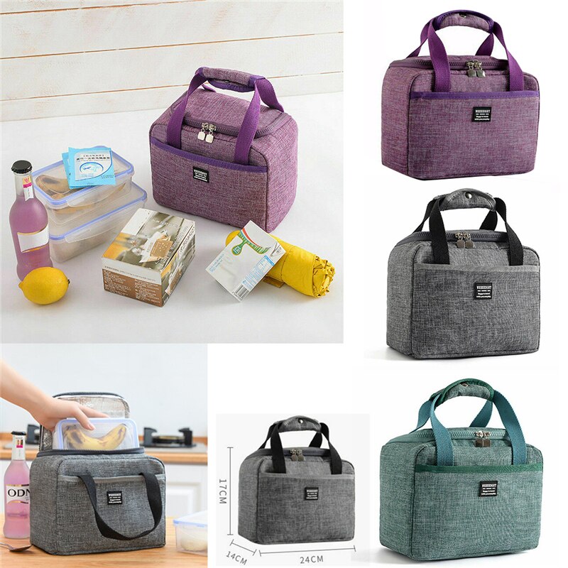 Geïsoleerde Lunch Tas Oxford Reizen Noodzakelijk Olie Picnic Pouch Unisex Thermische Diner Box Container School Voedsel Opslag Gevallen