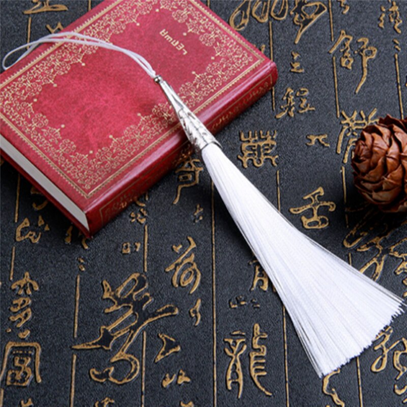 Tee itse 2 kpl sileä pystysuora pitkä tupsu riipus korvakorut korut tarvikkeet 13cm askartelu: Valkoinen  -2 kpl