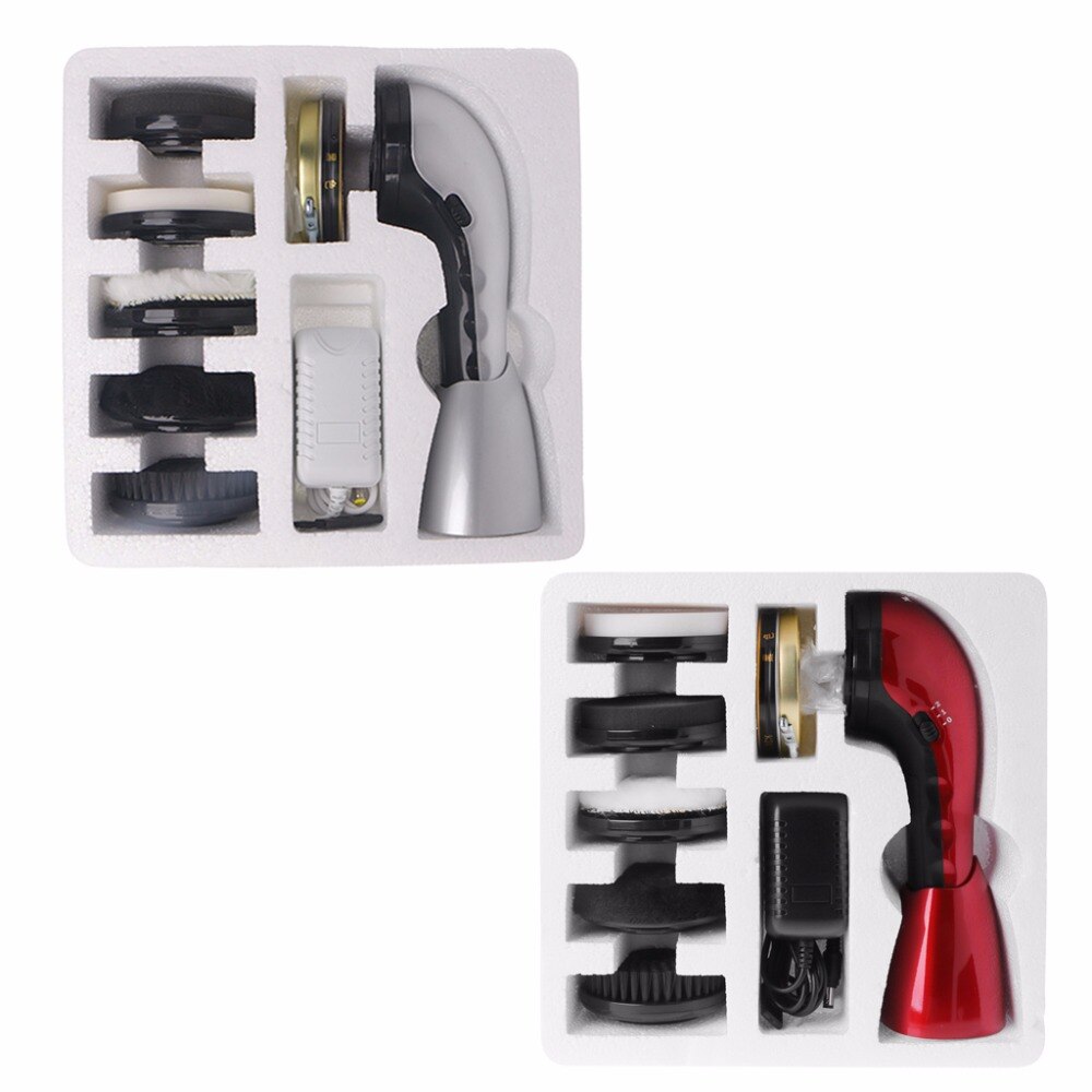 SKYMEN Portable Handheld Automatic Electric Shoe Brush Shine Polisher 2 Ways Power Supply
