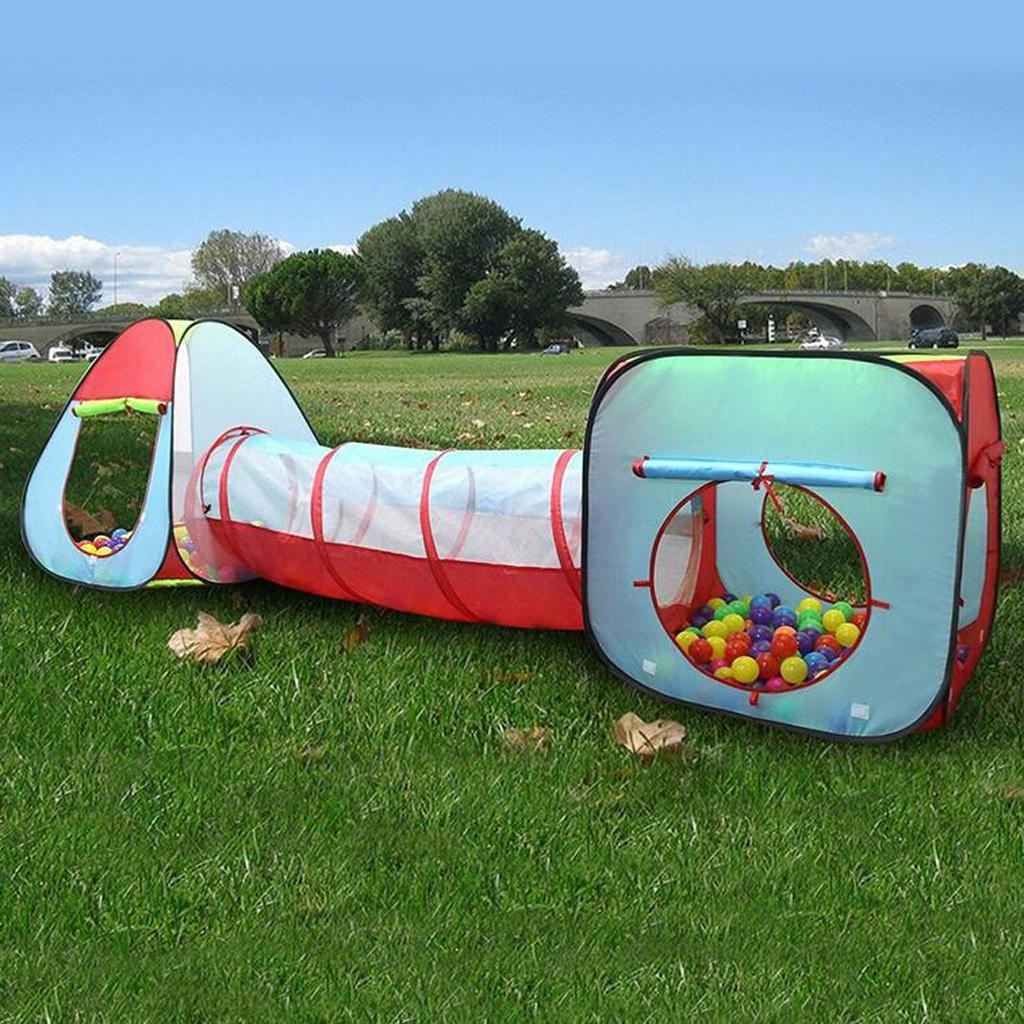 3 In 1 Opvouwbare Play Tent Kids Chiledren Activiteit Tunnel Bal Pit Huis Speelgoed