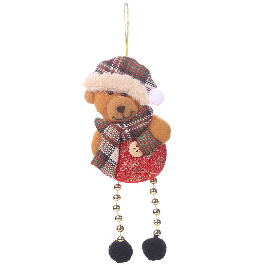 Vrolijk Kerstfeest Kerstman Sneeuwpop Rendier Ornamenten Decor Festival Party Kerstboom Opknoping Decoratie Pandent Decals: 03 Bear