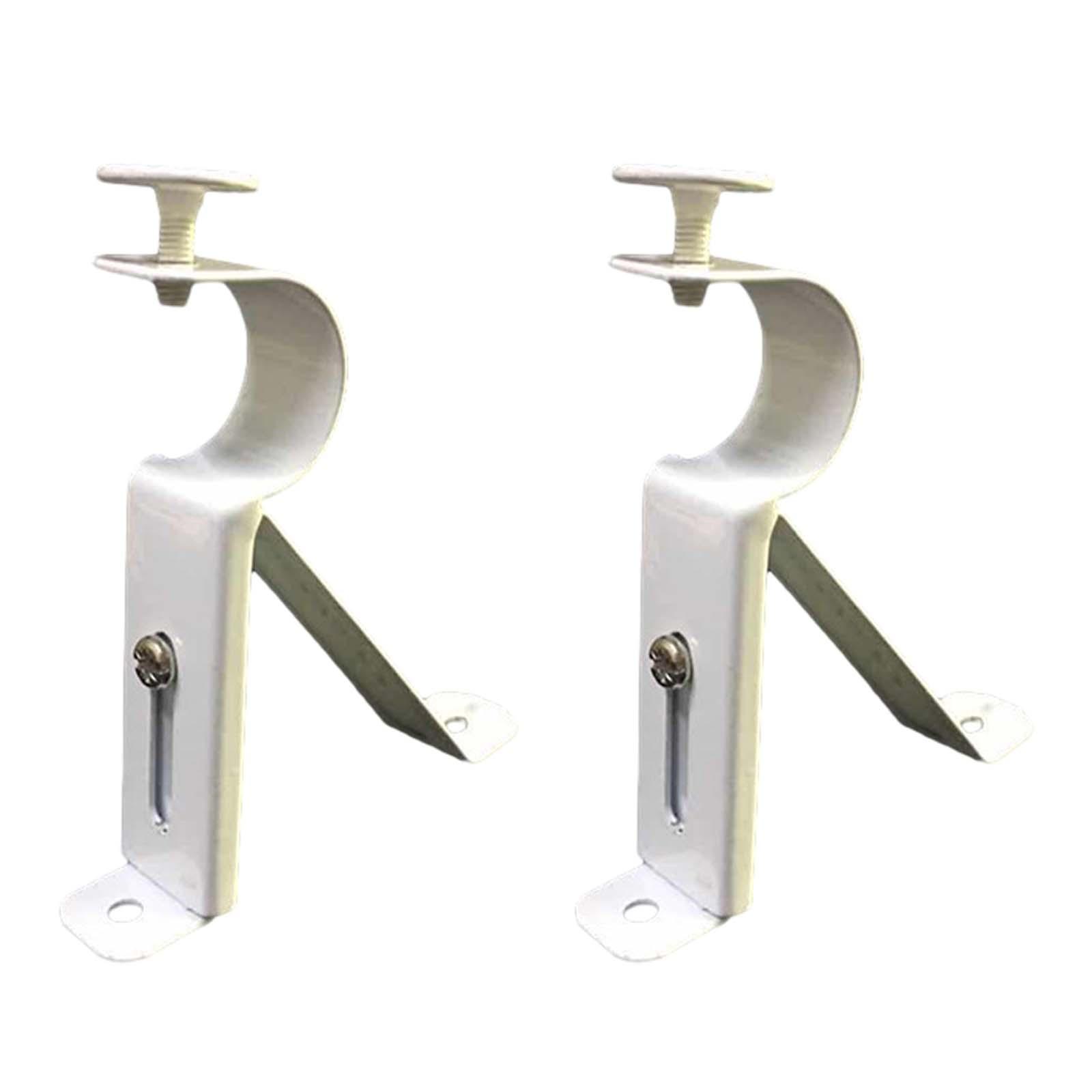 2 Stück Gardinen stangen halterungen Vorhang büGel Vorhang Halfter Hardware- Universal--Stütz gestell für 1 Zoll bis 1,1 Zoll Vorhangs tange: Weiß