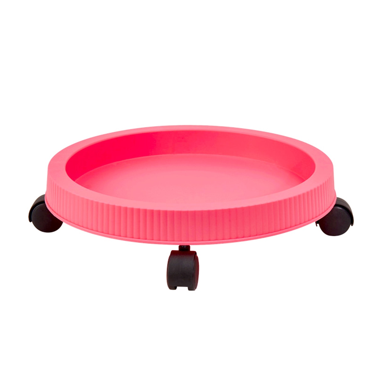 Vaso per fioriera per fragole vasi da fiori verticali impilabili in plastica vassoio per ruote universale supporto per piantine per piante per giardino domestico: Pink tray