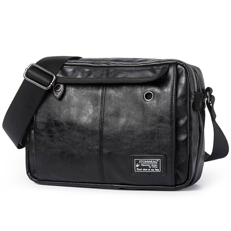 Bolso de de lujo para hombre, bolsos de hombro tipo bandolera informales de cuero para hombre, Bolsa Bandolera de viaje pequeña Vintage con solapa, Bolsas masculinas