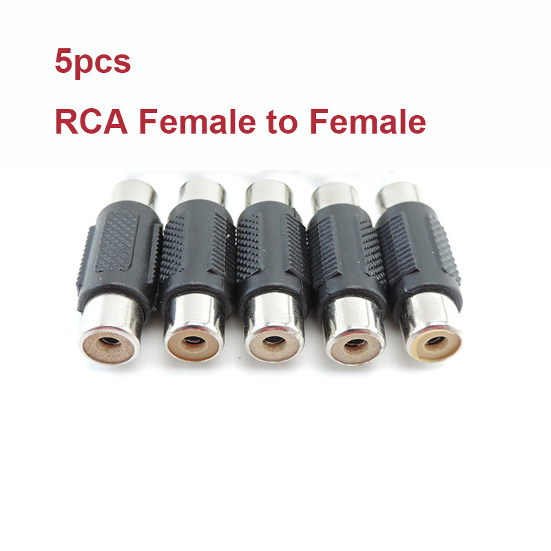 5pcs RCA Female to Female Jack Plug Connector Adapter Male to Male RCA Connector Video Audio Extender Cord Cable Converter: Red