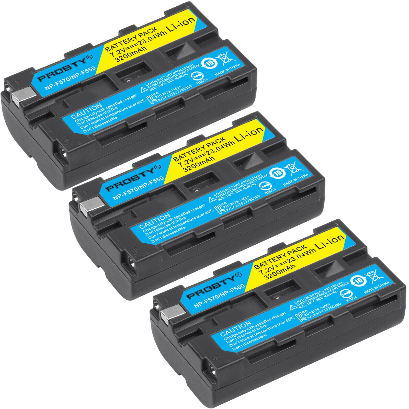 NP-F550 NP F550 NP-F570 3200mAh Camera Battery For Sony NP-F330 NP-F530 NP-F570 NP-F730 NP-F750 CCD-TRV81 CCD-RV100 L70: Blue