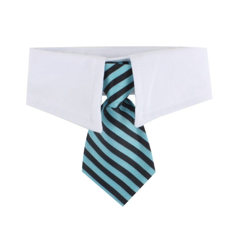 Cat Tuxedo Necktie Dog Bow Tie with Handcrafted Adjustable Suit White Collar: PET41P