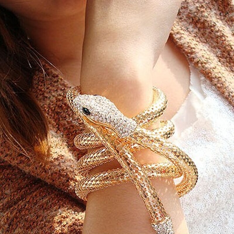 Punk Crystal Goud Zilver Snake Riem Voor Vrouwen Collier Femme Bijoux Snake Magneet Kettingen Vrouwen Choker Sieraden Accessoire
