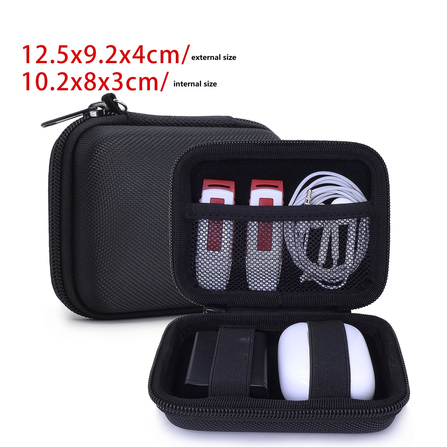 Custodia rigida Custodia per raccolta custodia Custodia per auricolare Caricatore per laptop Piatto rigido USB flash Cavo USB dispositivo elettronico: WHITE