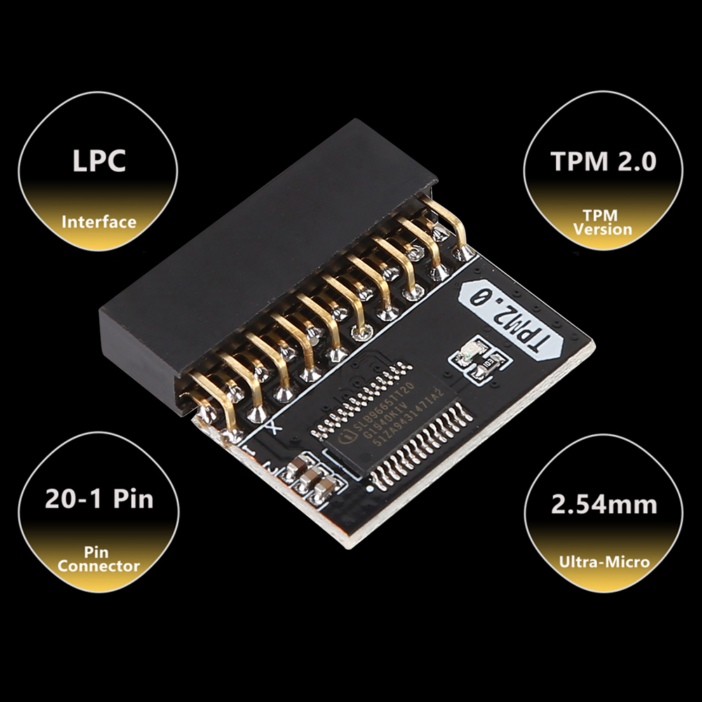 Tpm 2.0 20 Pin Module Moederbord Vervangende Deel Encryptie Beveiligingsmodule Tpm Externe Kaart 20-1 Pin Voor Gigabyte Platform