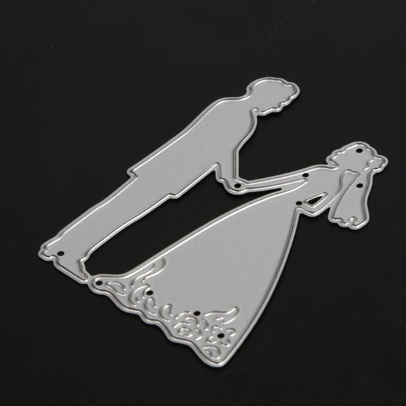 Plantillas de corte de boda de novio de Metal para álbum de recortes DIY