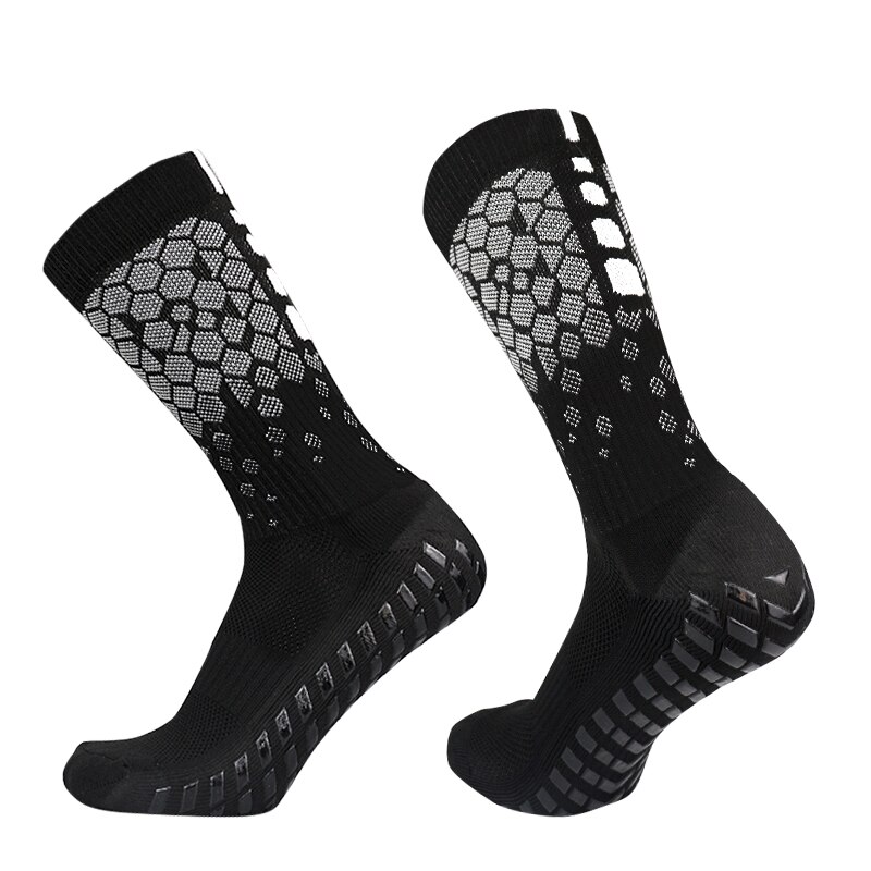 2023 neue Männer Frauen FußBall Socken Waben Grafiken Atmungsaktive Sport Pfeil Silikon Anti Unterhose Griff FußBall Socken