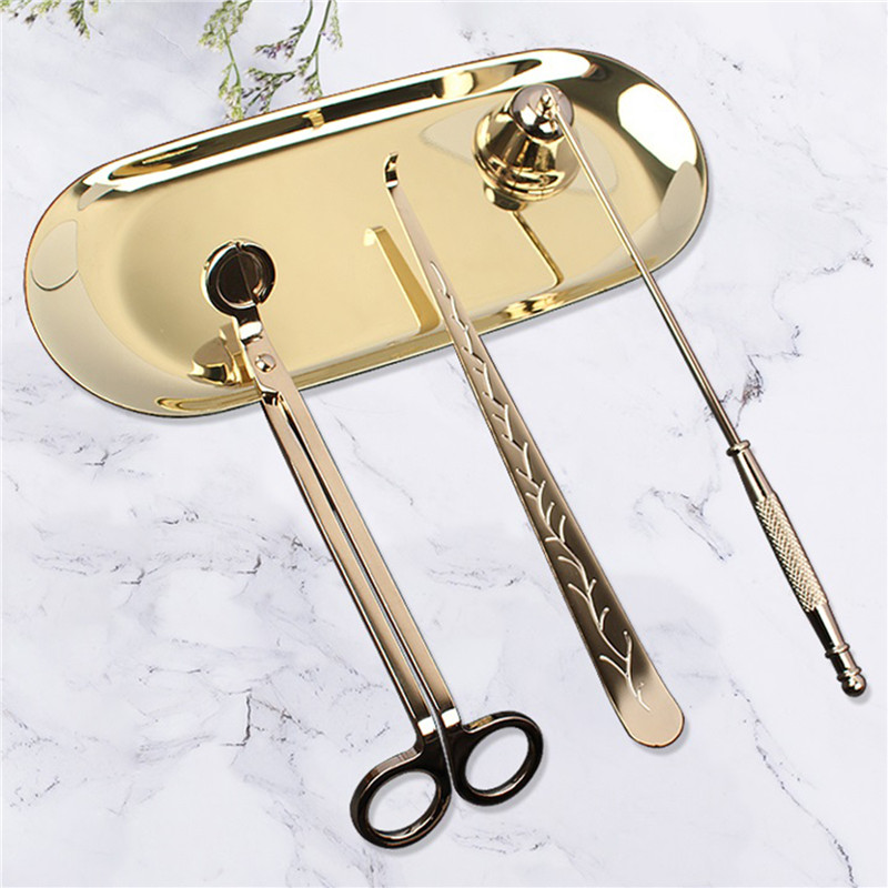 3 STKS Lont Trimmer Thuiszorg Moderne Kaars Gereedschapsset Lade Roestvrij Liefhebbers Snuffer Roestvrij staal Draagbare accessoires