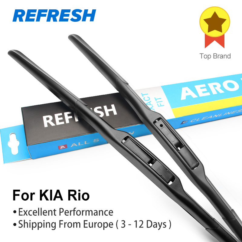 Refresh Hybride Wisserbladen Voor Kia Rio Dc/Jb/Ub Fit Haak Armen Van 2000 Tot