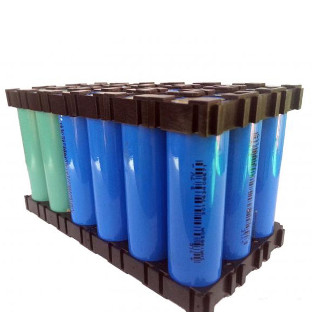 100Pcs 18650 Battery Safety Anti Vibration Holder Cylindrical Bracke Batteries Support Stand t 22x22mm pc+pp+gp Meterials Lithiu