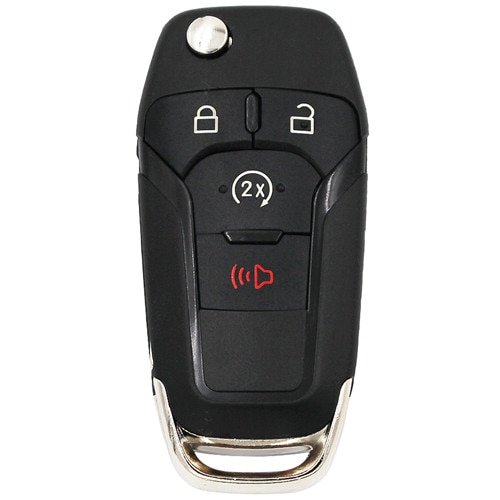 Vervangende opvouwbare afstandsbediening sleutelbehuizing met 3+1/4 knoppen voor ford fusion  f150 hu101 ongesneden mes