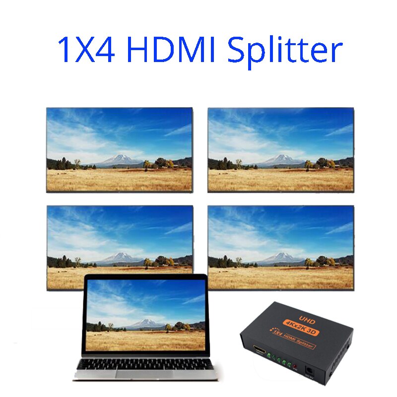 4 port HDMI splitter 1 eingang 4 ausgang HD computer video hub switcher synchron sharing 4 K * 2 K