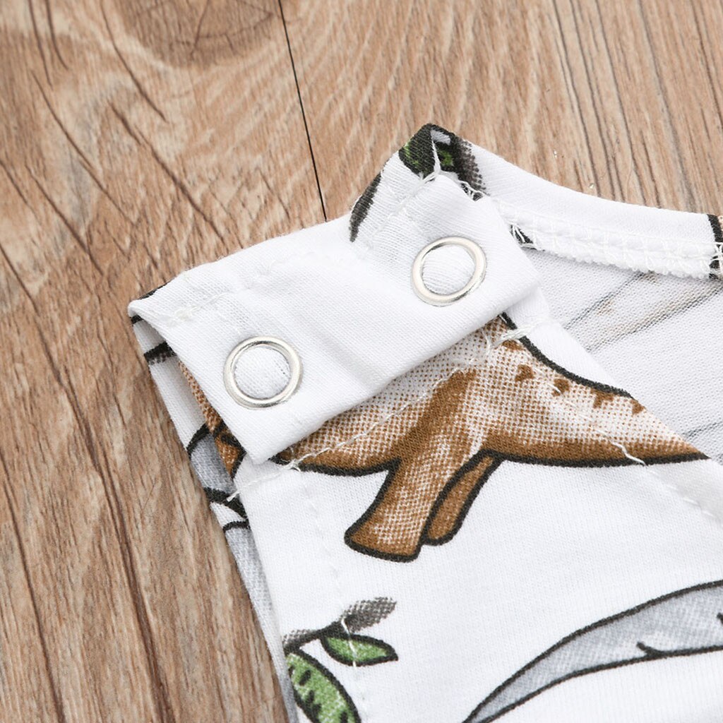 0-24m pajacyki noworodek chłopcy dziewczęta ubrania kreskówki z nadrukiem dinozaura romper kombinezon stroje Combinaison Bebe Garcon