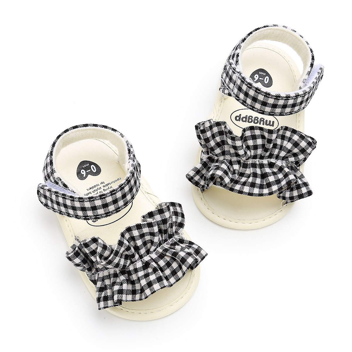 neue Baby Mädchen Sandalen Weichen Säuglings Erste Wanderer Schuhe Polka Dot Bowknot Plaid Gestreiften Prinzessin Schuhe: B / 13-18 Monate