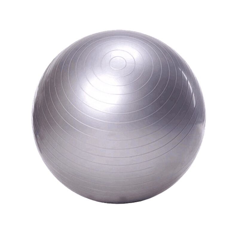 Treningsball anti-burst yoga ball balanseball for pilates yoga stabilitetstrening og fysioterapi 45cm størrelse treningsballer: Sølv