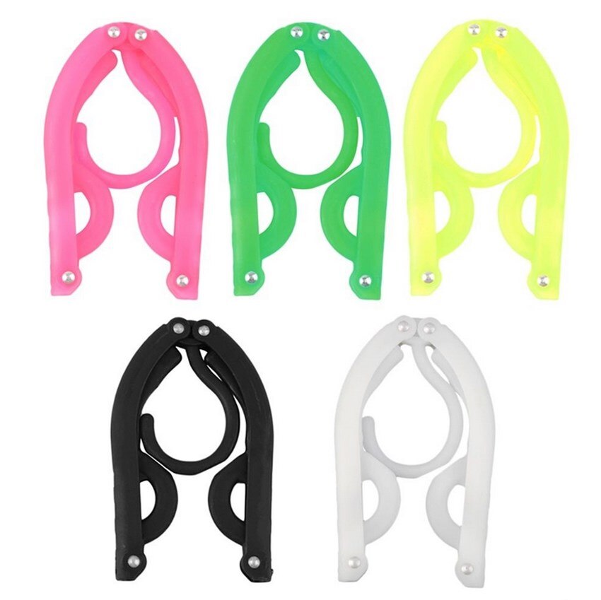 Traveling Portable Foldable Fold Plastic Clothes Hanger Hook Drying Rack S