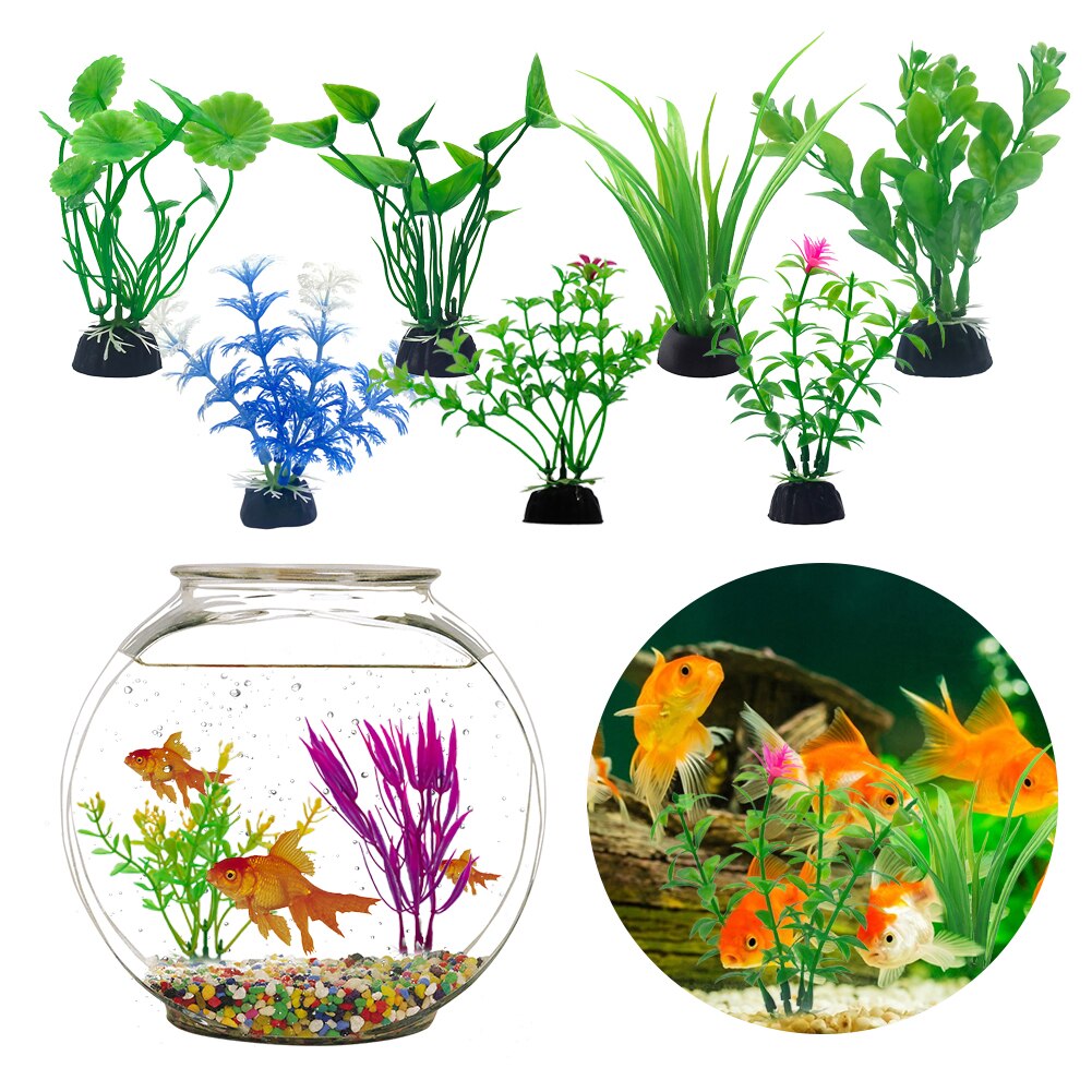 10cm Artificial Aquarium Plant Decoration Fish Tank Simulation Submersible Flower Grass Ornament For Aquarium Underwater Plant