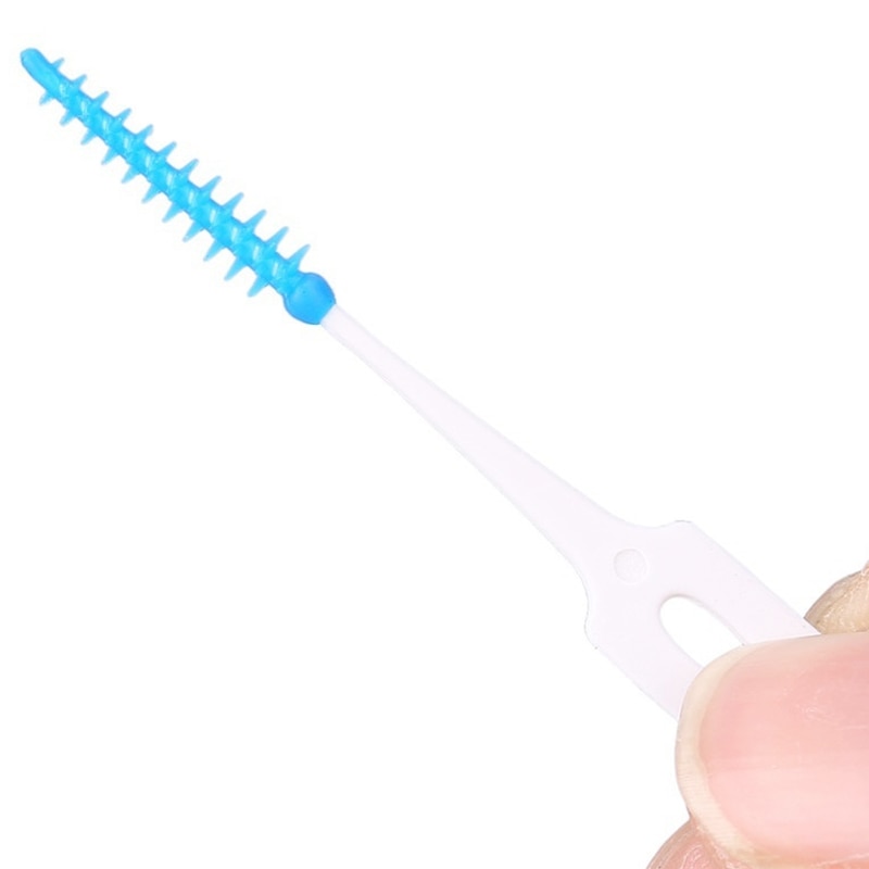 Cepillo Interdental Push-Pull de 0,7mm, cepillo de alambre para ortodoncia, herramienta para el cuidado bucal, 40 unids/lote