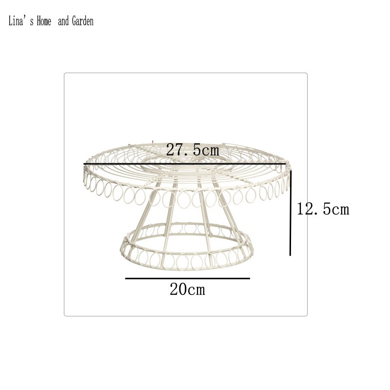 handcrafted vintage wire metal cake stand