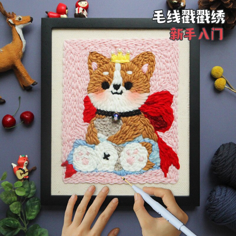 25*30Cm Moderne Diy Breien Borduren Set Handwerk Handwerkpakket Borduren Hoepel Met Frame Kunsten En Ambachten