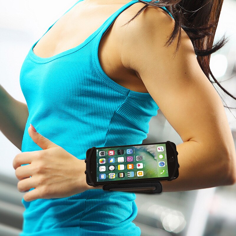 3.5 to 6 Inches Running Phone Wristband 180 Degree Rotatable Free Hand Bag Belt Wrist Strap Cycling Gym Arm Band Bag EDF