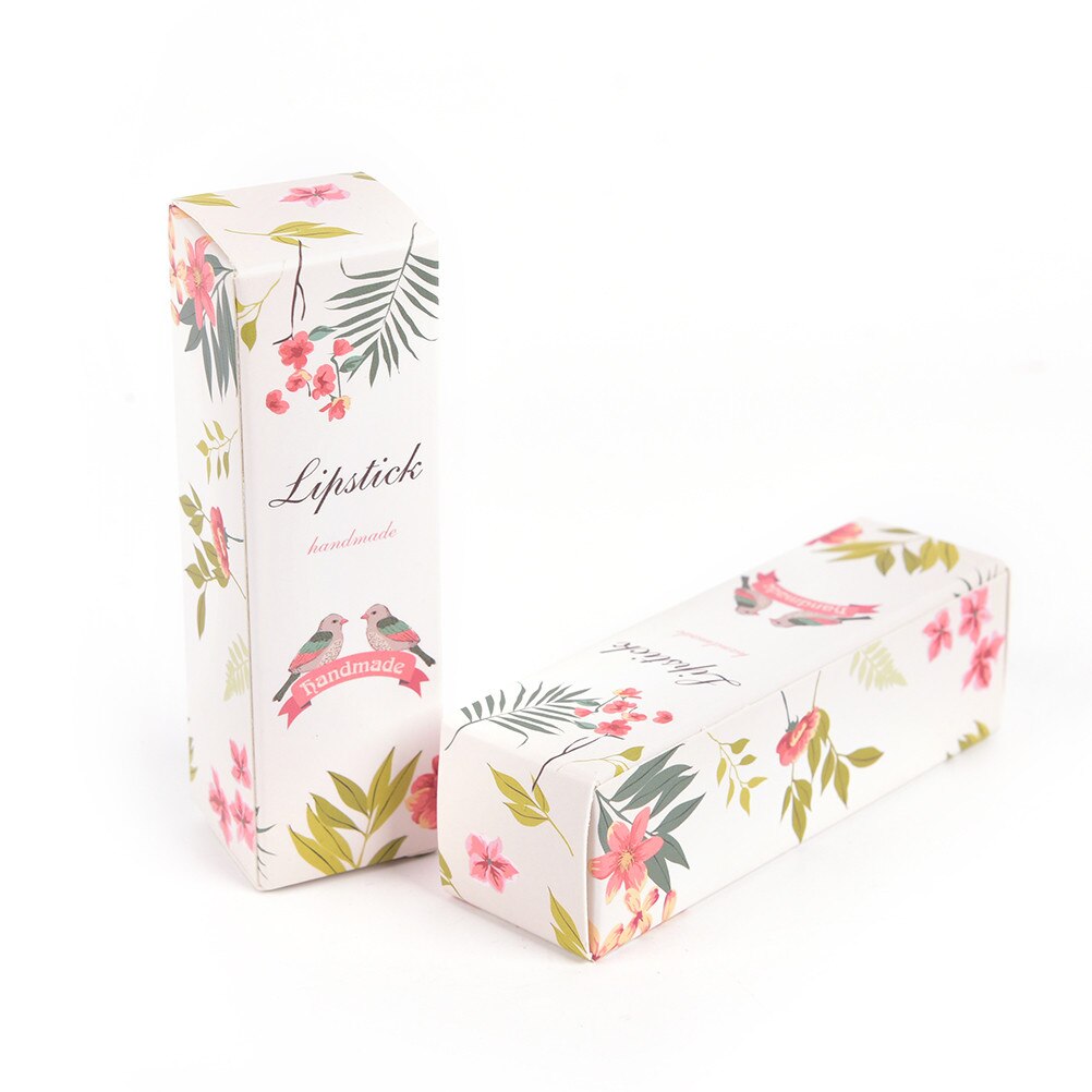 10 Stks/partij Lippenstift Buis Diy Verpakking Doos Lippenbalsem Buis Verpakking Kartonnen Doos Kleurrijke Kraftpapier 25*25*88Mm