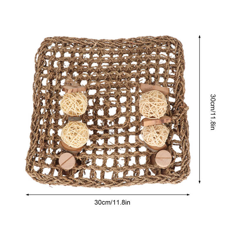 Rabbits Activity Mat Pet Seagrass Mat Cage for Bunny for Guinea Pig