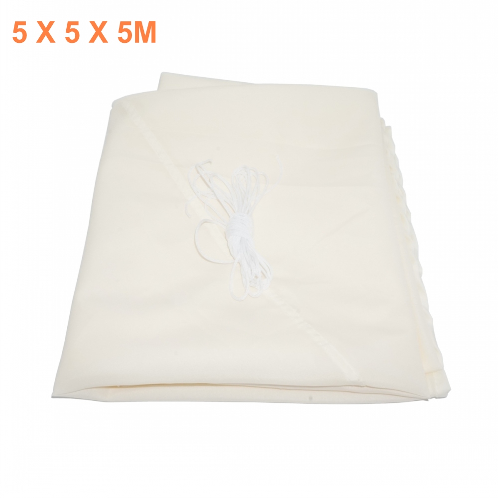 Triangle Waterproof Sun Shade Sail Yard Canopy Patio Garden UV Blocking Outdoor Sun Shelter with Wind Rope 3M / 3.6M / 5M: Beige 5M