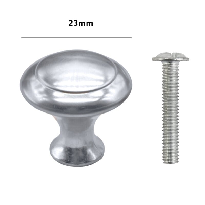 1pc Cabinet Door Knobs Brushed Nickel Round Drawer Handle Hardware Stainless Steel With Screw For Kitchen Bathroom: A1
