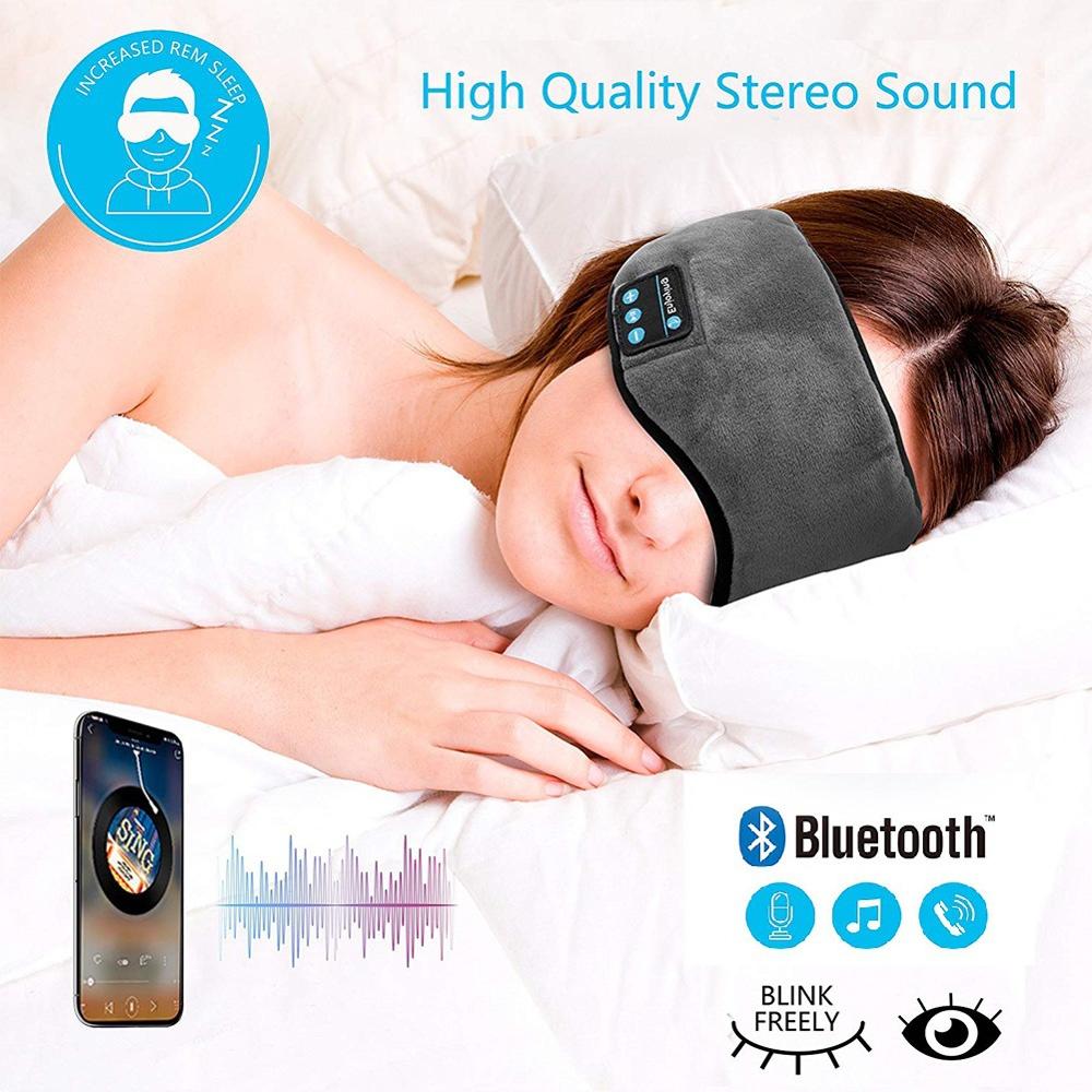 Bluetooth Slapen Hoofdtelefoon Oogmasker Luidsprekers Microfoon
