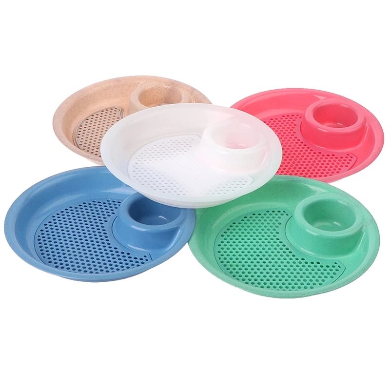 Lightweight Wheat Straw Plates, Unbreakable Eco-Friendly Reusable Plastic Plates, Salad Plates, Camping Plates, Dumplings Dish