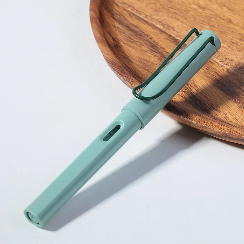 Bolígrafos de tinta de EF/F/0,38mm, pluma estilográfica con capucha para escritura suave, ideal para material escolar de firma, 1 ud.: Azul / efectivo