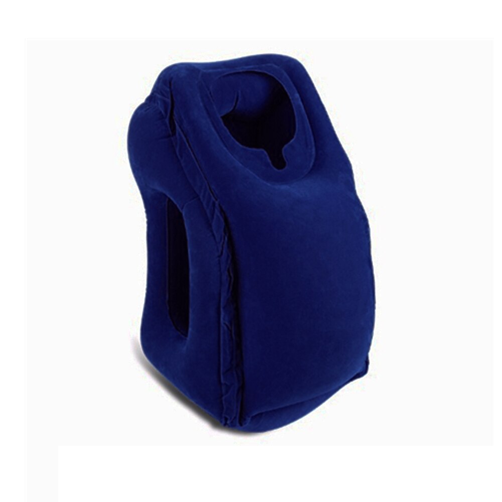 Oreiller de voyage Frontal traversin d'air gonflable sommeil confortable dans l'avion: Blue