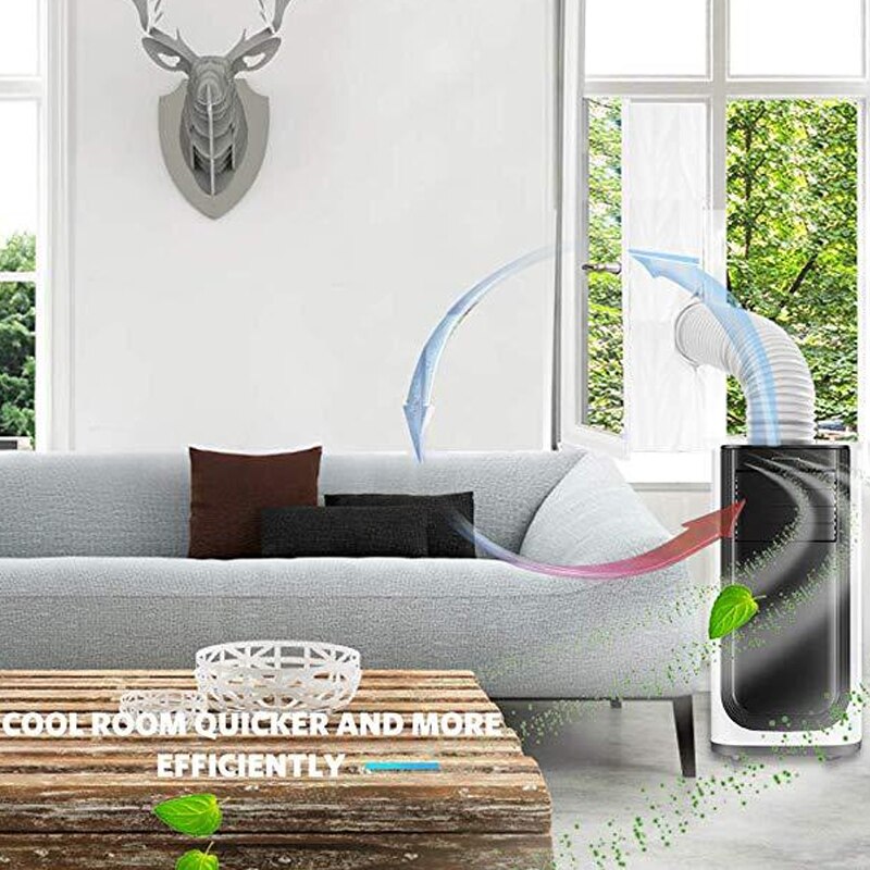 Plaque de tissu de verrouillage de 3M – 5.6M, pour climatisation, déflecteur souple, fenêtre anti-moustique, porte coulissante pour climatiseur mobile