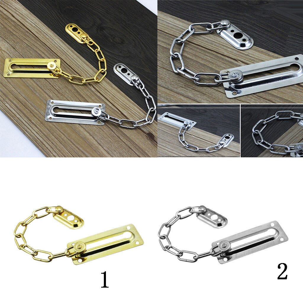 Sicherheit Tür Schutz Kette sperren Restrictor Schloss Riegel Rutsche Kette 16cm