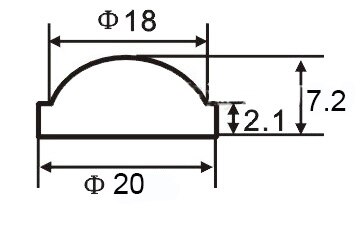 10 15 18 20 25 28 30 - 42mm LED Taschenlampe Objektiv Plano Konvexen Acryl Kondensator Objektiv für Q5 t6 L2 Zoom Taschenlampe Fahrrad Licht Scheinwerfer: 20mm
