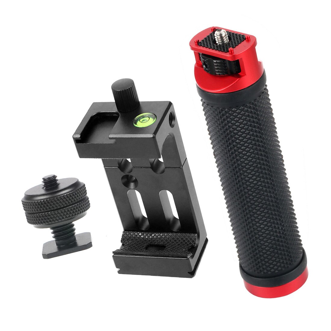 Suporte de sapata a frio de alumínio 1/4 3/8, adaptador para zhiyun, capinação s, carta, laboratório, gimbal: Combo Black Clip