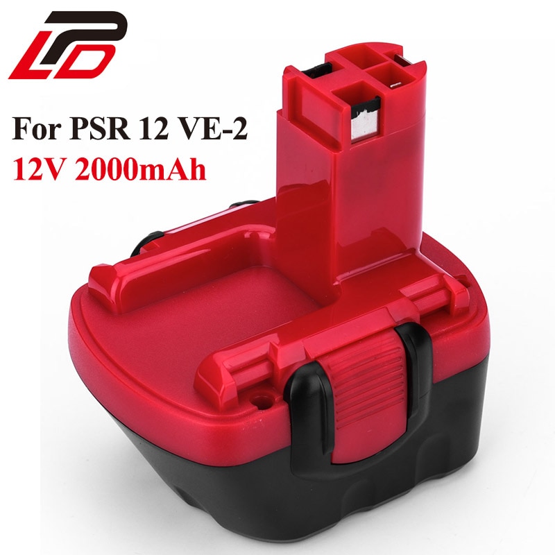 Batería recargable para 2, 607, 335, 709, PAG, GSR, PSR, 12 VE-2, BAT043, BAT045, 2, 607, 335, 697, taladro eléctrico para BOSCH GSR, 12 V, 2.0Ah