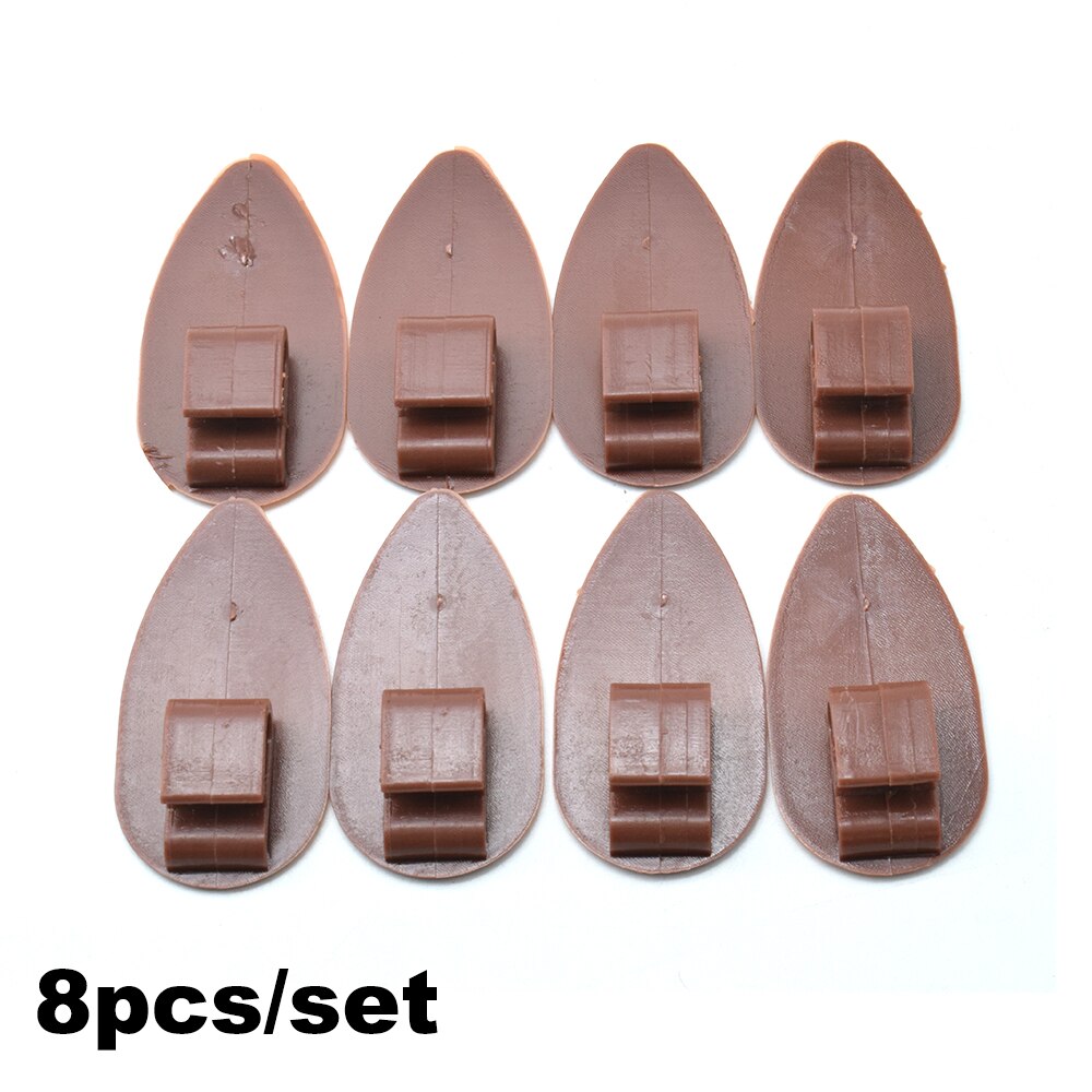 8x universele auto vloermatten antislip clips houders auto tapijt bevestigingsgrepen klemmen bevestiging duurzame auto accessoires: Bruin