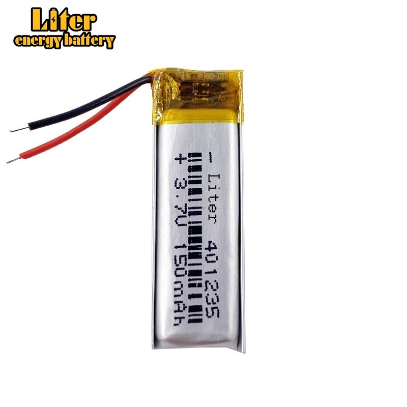 Litro batteria a energia Buon Qulity 3.7 V, 150 mAH, 401235 Polimero agli ioni di litio/batteria Li-Ion per il GIOCATTOLO, BANCA di POTERE, GPS, mp3, mp4