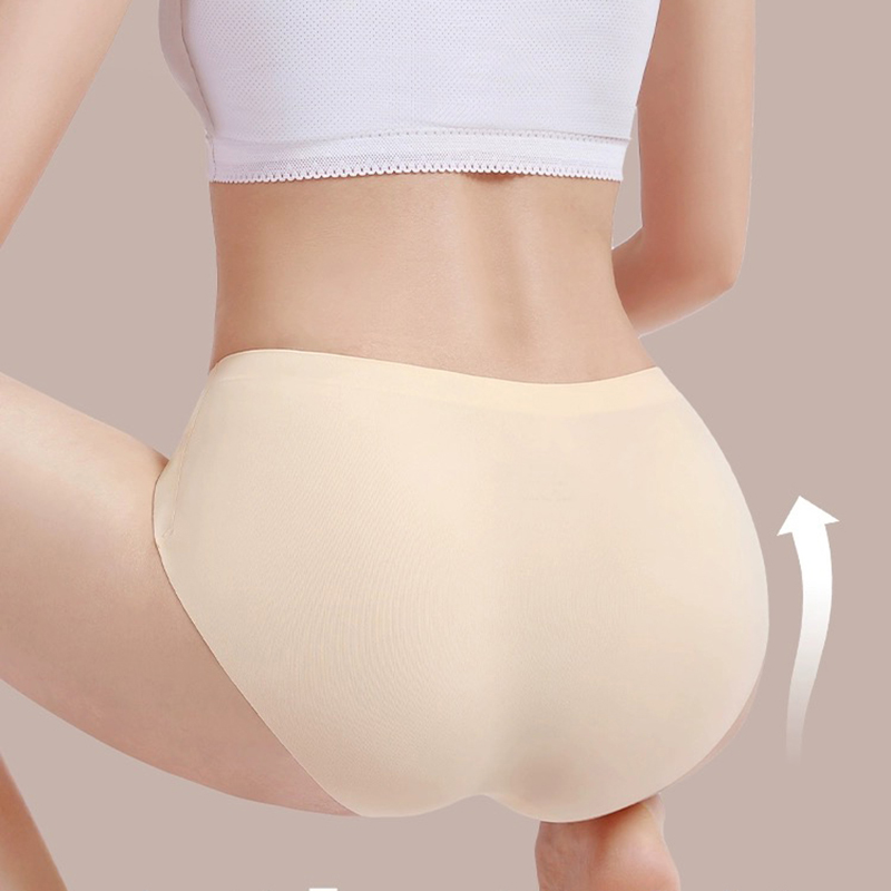 4PCS/Set Seamless Slik Women Panties Ultral Thin Briefs High Elastic Breathable Underwear 7A Comfortable Intimates Soft Lingerie