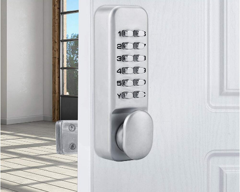 Waterproof Mechanical Digital Door Lock Push Button Keypad Keyless Code Lock