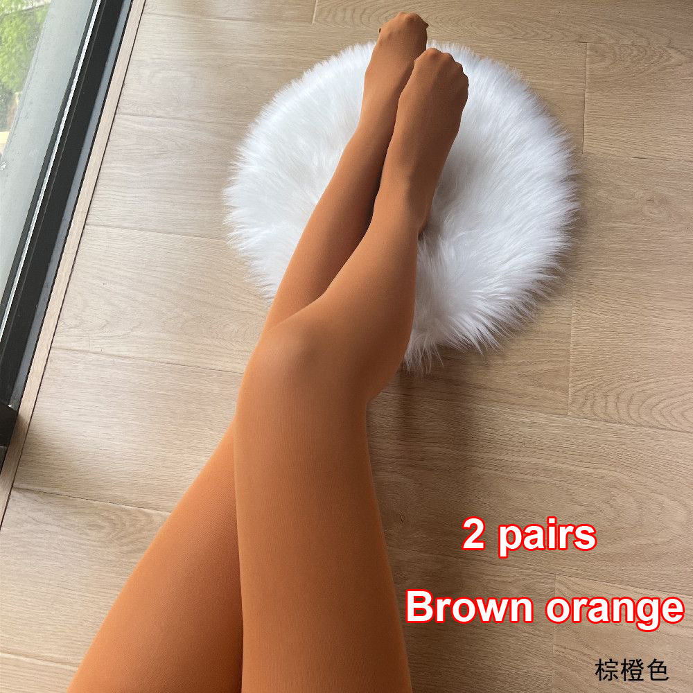 Pantimedias sexys de terciopelo 50D para mujer, medias cálidas de Color caramelo, Multicolo, superelásticas, talla grande, primavera y otoño, 120kg: Caqui