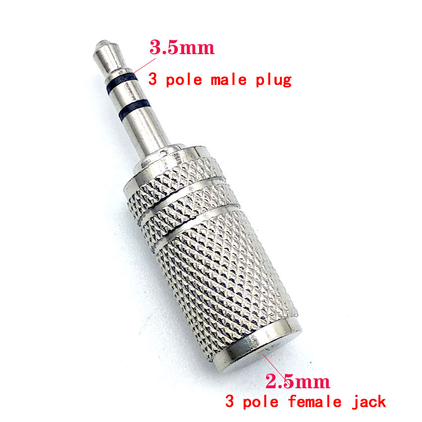 2,5mm/3,5mm zu Stecker Buchse Audio Stereo Zweikanal-Anschluss adapter Stecker Konverter Kabel verlängerung Anschluss Zubehör DIY: Beige